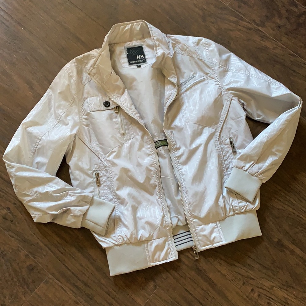 NORTHSUNNY light gray vintage feel windbreaker jacket
